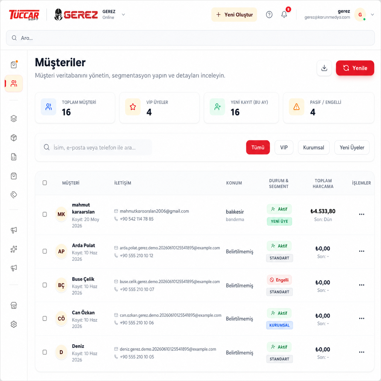 Müşteri kartları görseli
